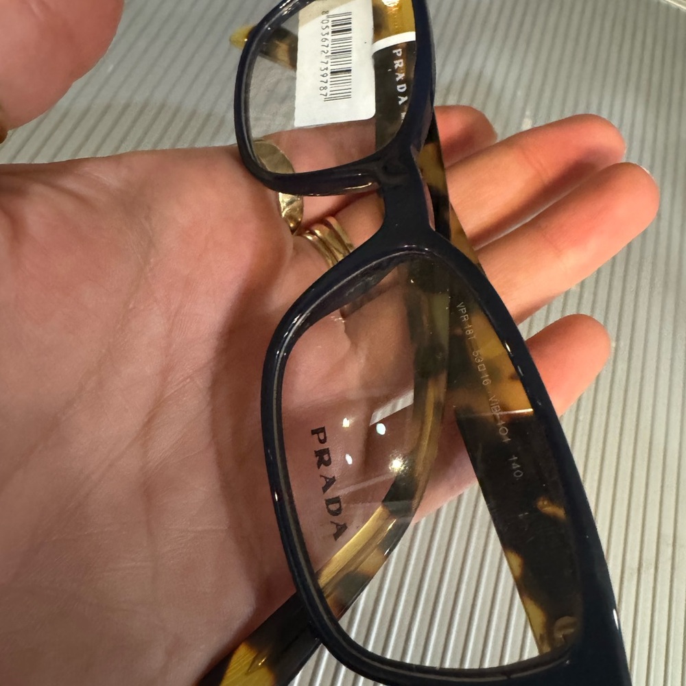 Prada royal blue and Gold Eyeglasses
